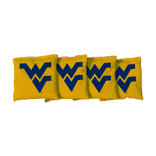West Virginia Mountaineers Yellow Cornhole Bags