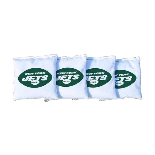 New York Jets NFL White Cornhole Bags