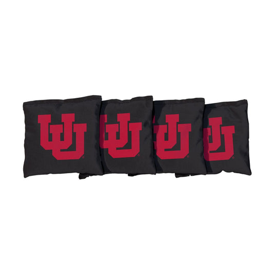 Utah University Utes Black Cornhole Bags