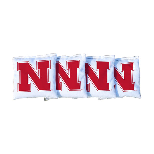 Nebraska Cornhuskers White Cornhole Bags