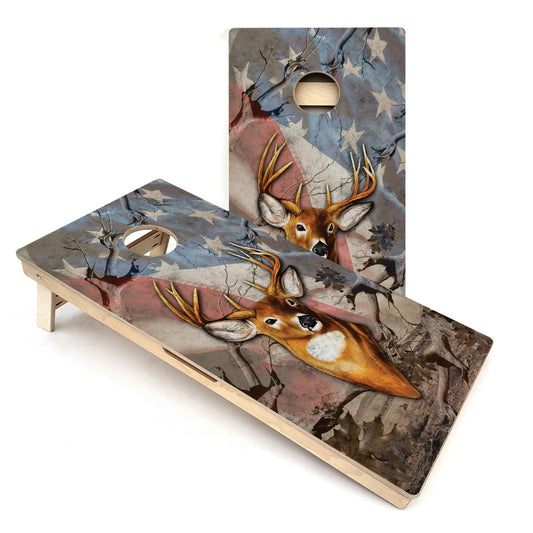 Deer Head All-Weather Cornhole Boards