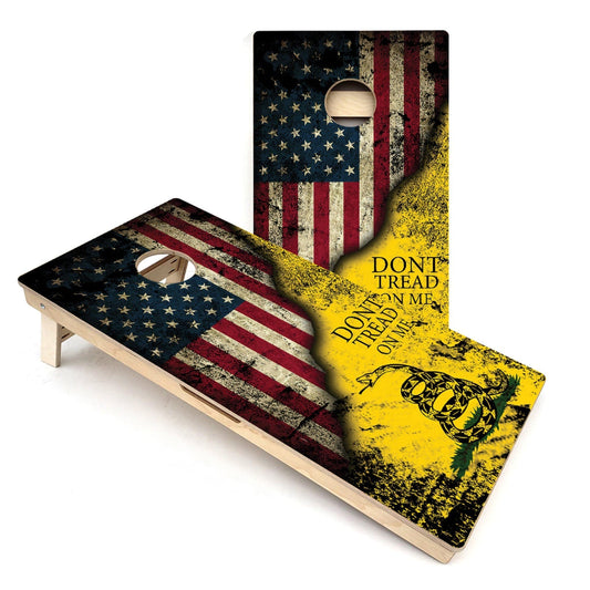 Don't Tread On Me Themed Cornhole Boards