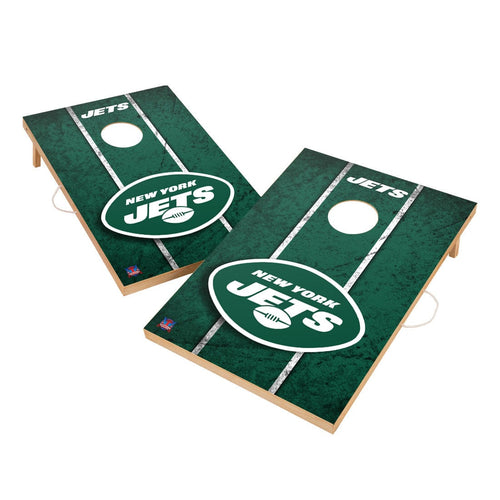 Vintage New York Jets NFL Solid Wood 2x3 Cornhole Set