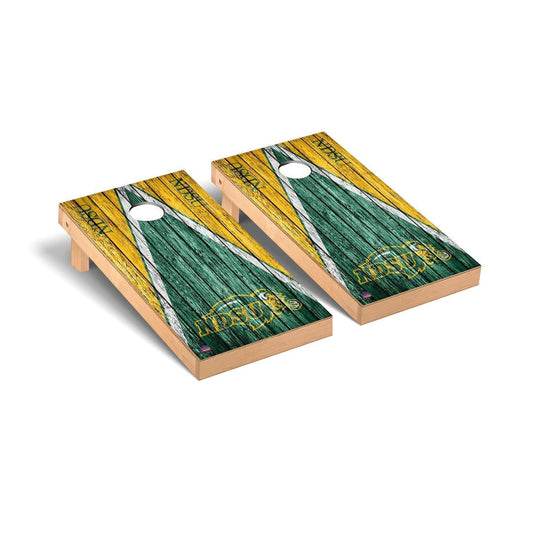 North Dakota State NDSU Bison Cornhole Board Set - Weathered Triangle Version