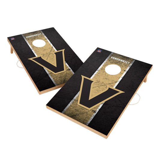 Vintage Vanderbilt University Commodores Solid Wood 2x3 Cornhole Set