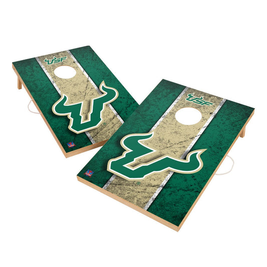 Vintage South Florida Bulls USF Solid Wood 2x3 Cornhole Set