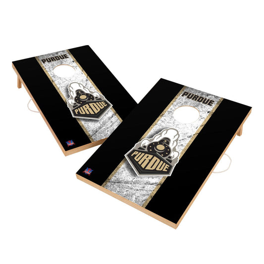 Vintage Purdue University Boilermakers Solid Wood 2x3 Cornhole Set