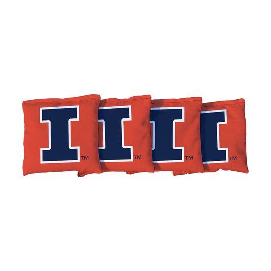 Illinois Fighting Illini Orange Cornhole Bags