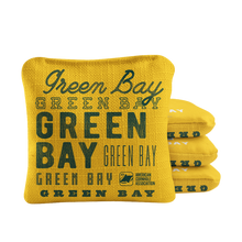 Gameday Green Bay Football Synergy Pro Yellow Cornhole Bags
