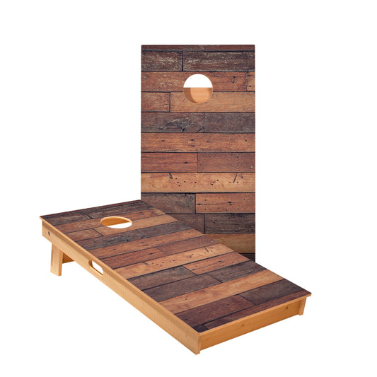 Horizontal Rustic Wood Cornhole Boards