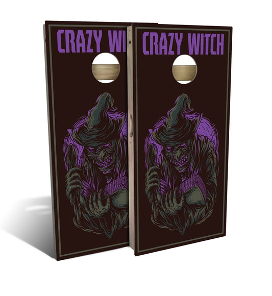 Crazy Witch Cornhole Boards