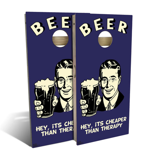 Man Cave Beer Poster Cornhole Boards