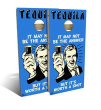 Man Cave Tequila Poster Cornhole Boards
