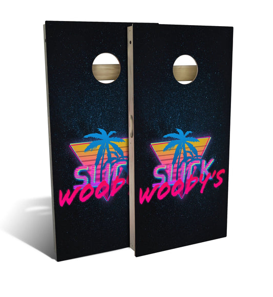 Starry Palm Trees Cornhole Boards