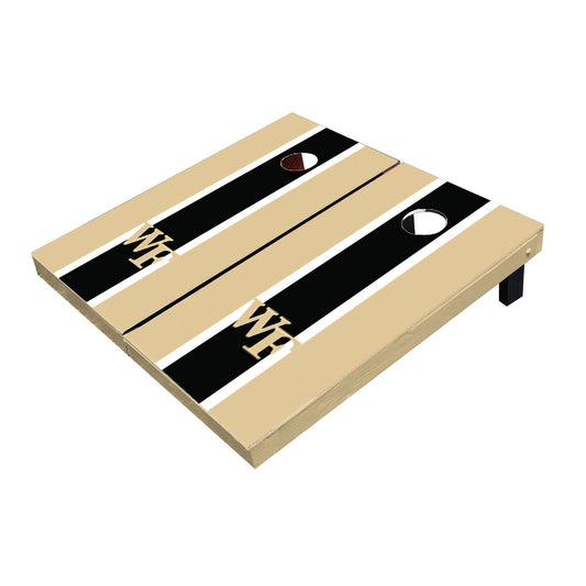 Wake Forest Demon Deacons Black And Gold Matching Long Stripe Cornhole Boards