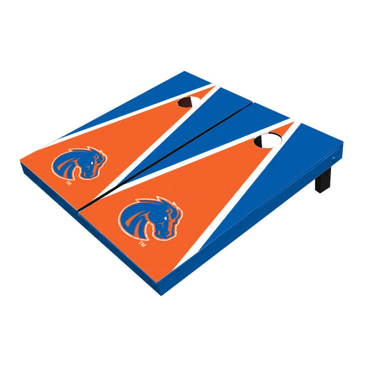 Boise State Broncos Orange And Royal Matching Triangle Cornhole Boards