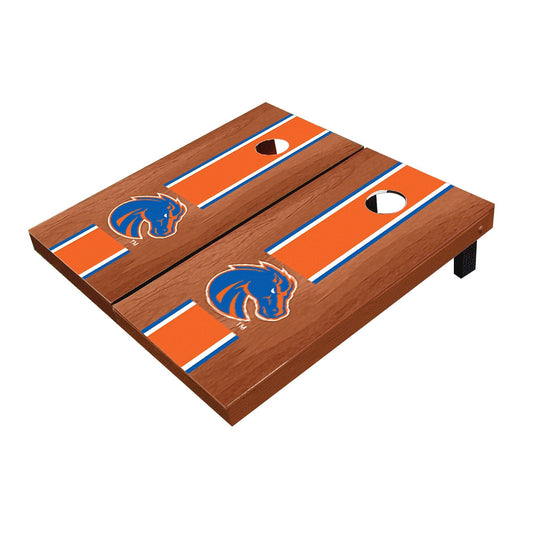 Boise State Broncos Orange Rosewood Matching Long Stripe All-Weather Cornhole Boards