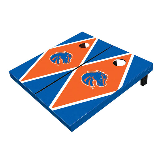 Boise State Broncos Orange And Royal Matching Diamond Cornhole Boards