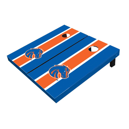 Boise State Broncos Orange And Royal Matching Long Stripe Cornhole Boards