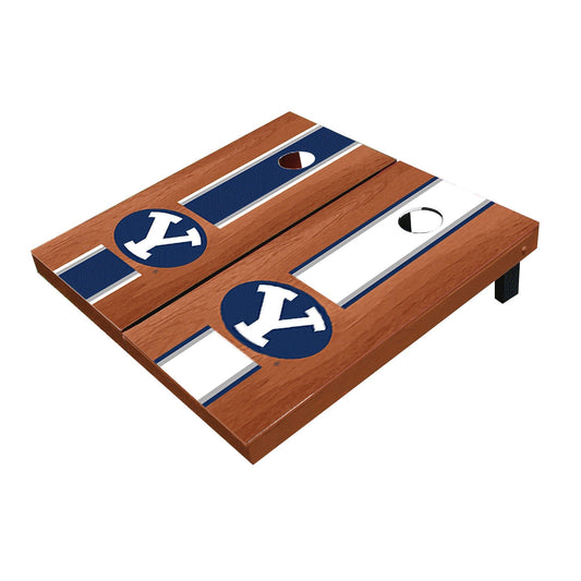 Brigham Young BYU Cougars Rosewood Alternating Long Stripe All-Weather Cornhole Boards