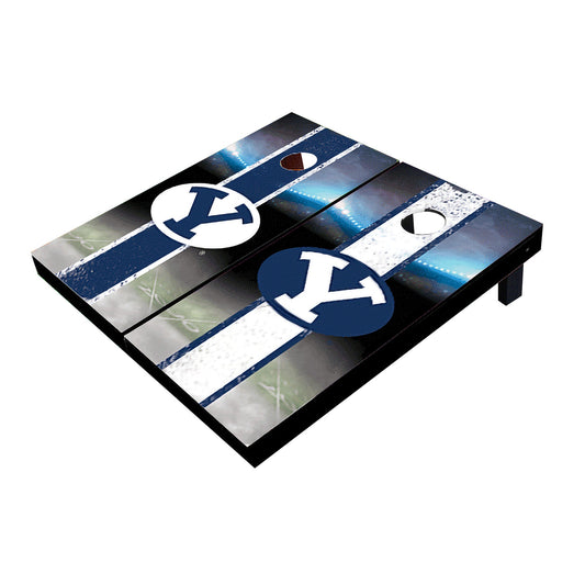 Brigham Young BYU Cougars White And Navy Matching Triangle Cornhole Boards