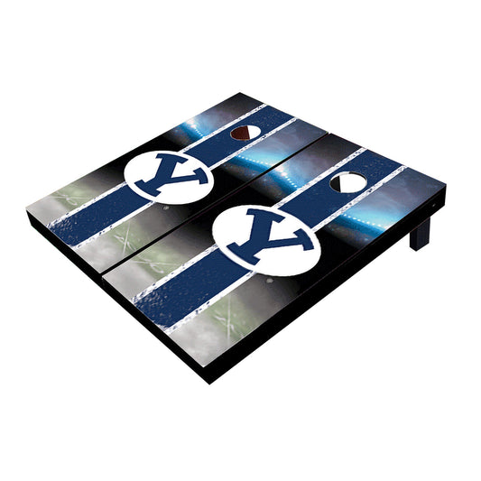 Brigham Young BYU Cougars Field Long Stripe Matching Navy Cornhole Boards