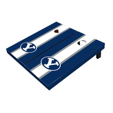 Brigham Young BYU Cougars White And Navy Matching Long Stripe All-Weather Cornhole Boards
