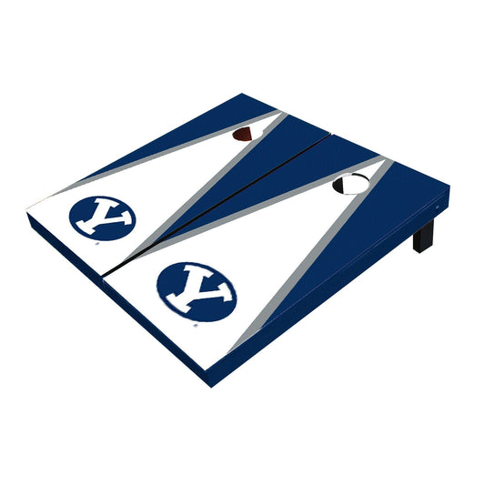 Brigham Young BYU Cougars White And Navy Matching Triangle All-Weather Cornhole Boards