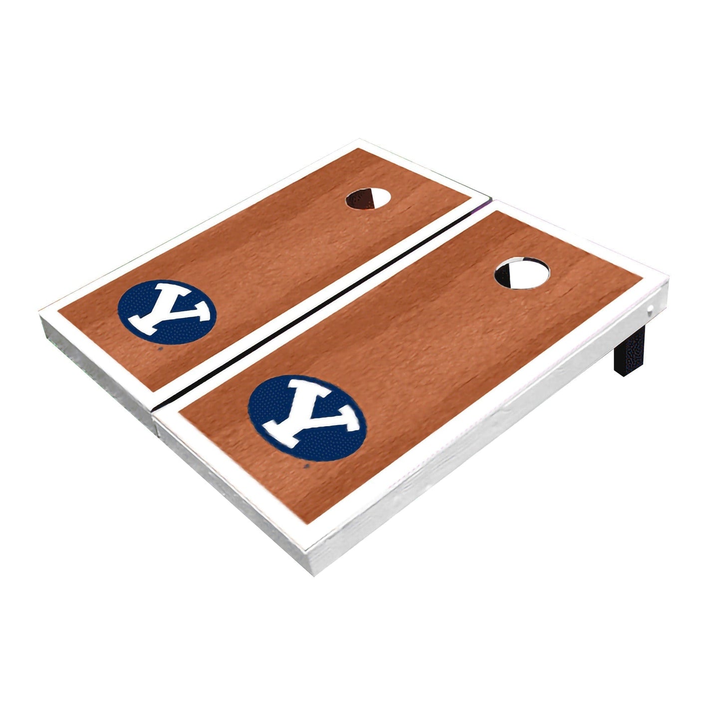 Brigham Young BYU Cougars White Rosewood Matching Border All-Weather Cornhole Boards