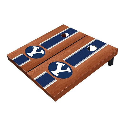 Brigham Young BYU Cougars Navy Rosewood Matching Long Stripe All-Weather Cornhole Boards