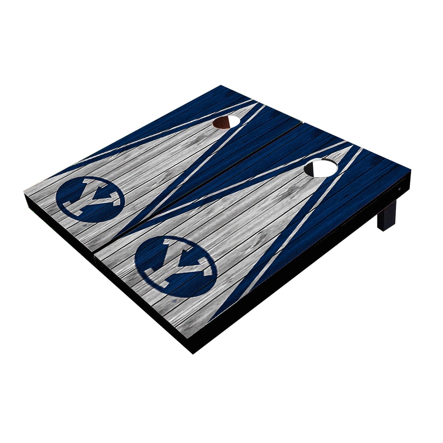 Brigham Young BYU Cougars White And Navy Matching Triangle All-Weather Cornhole Boards