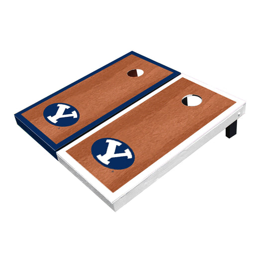 Brigham Young BYU Cougars Rosewood Alternating Border Cornhole Boards