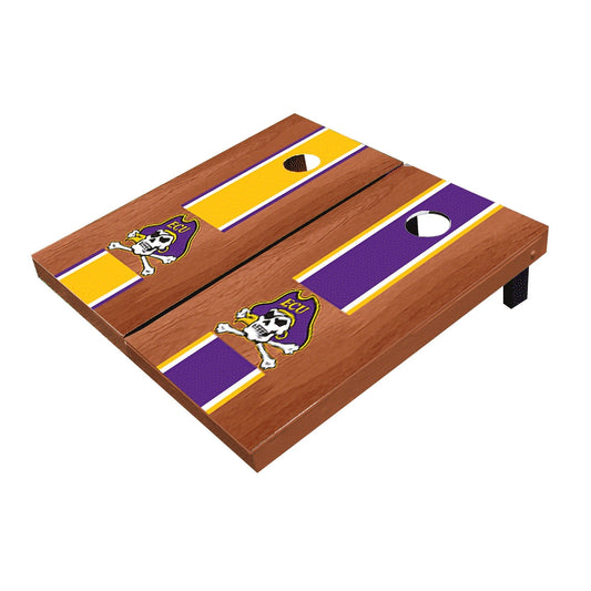 Eastern Carolina ECU Pirates Rosewood Alternating Long Stripe All-Weather Cornhole Boards