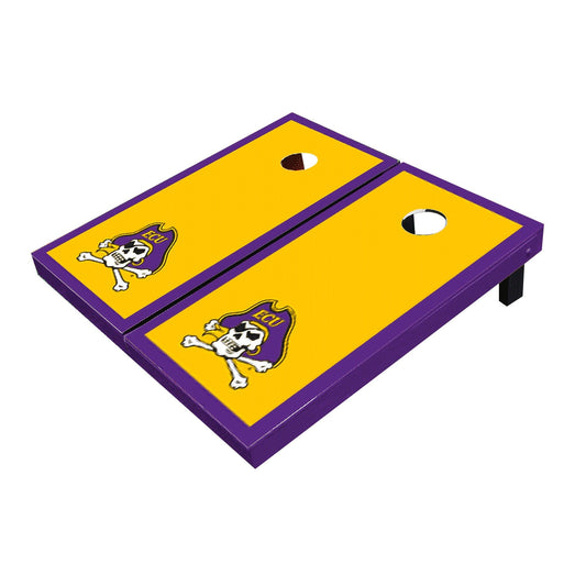 Eastern Carolina ECU Pirates Yellow Matching Border Cornhole Boards