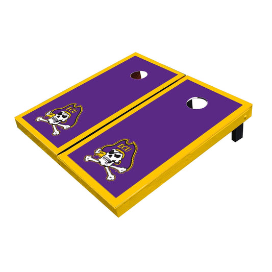 Eastern Carolina ECU Pirates Purple Matching Border Cornhole Boards