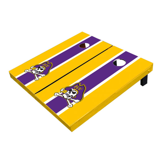 Eastern Carolina ECU Pirates Purple and Yellow Matching Long Stripe Cornhole Boards
