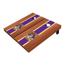 Eastern Carolina ECU Pirates Purple Rosewood Matching Long Stripe All-Weather Cornhole Boards
