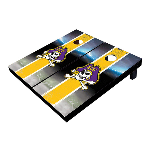 Eastern Carolina ECU Pirates Field Long Stripe Matching Yellow Cornhole Boards