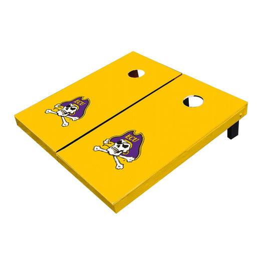 Eastern Carolina ECU Pirates Yellow Matching Solid All-Weather Cornhole Boards