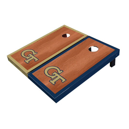 Georgia GT Yellow Jackets Rosewood Alternating Border Cornhole Boards