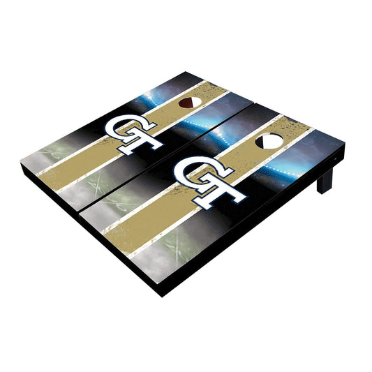 Georgia GT Yellow Jackets Field Long Stripe Matching Gold All-Weather Cornhole Boards