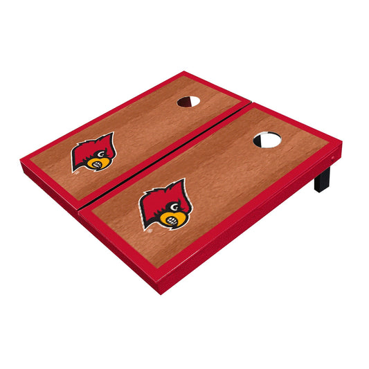 Louisville Cardinals Red Rosewood Matching Borders Cornhole Boards