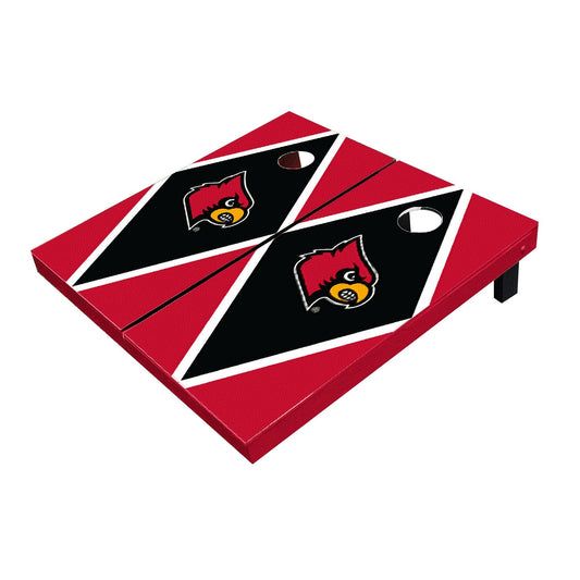 Louisville Cardinals Black And Red Matching Diamond Cornhole Boards