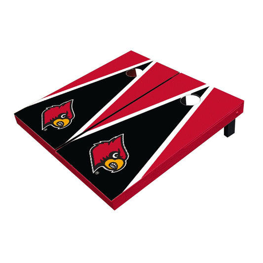 Louisville Cardinals Black And Red Matching Triangle Cornhole Boards