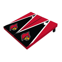 Louisville Cardinals Black And Red Matching Triangle All-Weather Cornhole Boards

