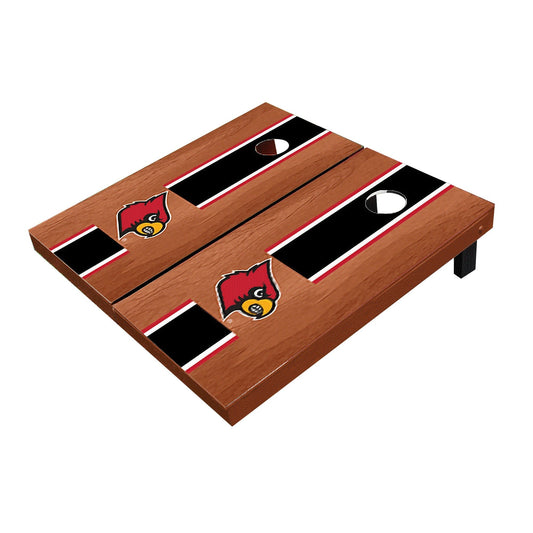Louisville Cardinals Black Rosewood Matching Long Stripe Cornhole Boards