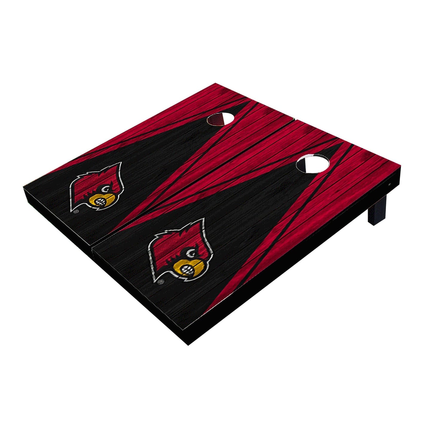 Louisville Cardinals Black and Red Triangle All-Weather Cornhole Boards