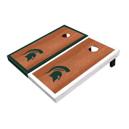 Michigan State Spartans Rosewood Alternating Border Cornhole Boards