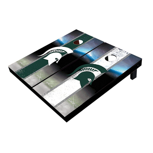 Michigan State Spartans Field Long Stripe Alternating All-Weather Cornhole Boards