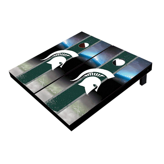 Michigan State Spartans Field Long Stripe Matching Hunter All-Weather Cornhole Boards